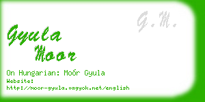 gyula moor business card